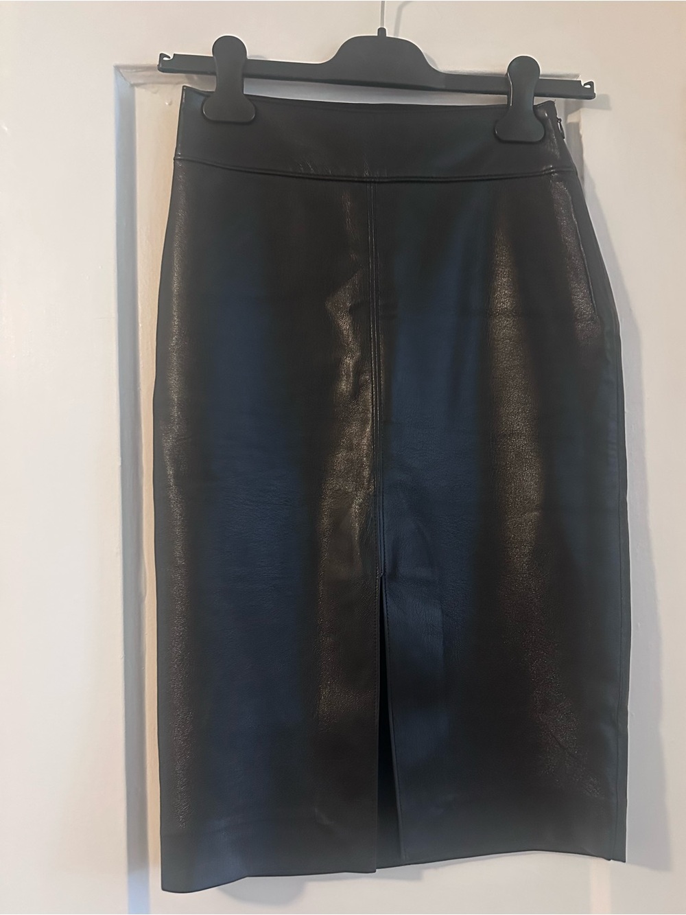 Aritzia Black Faux Leather Pencil Skirt